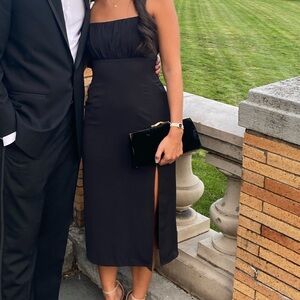 Elegant Black Dress with Slit